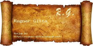 Regner Gitta névjegykártya